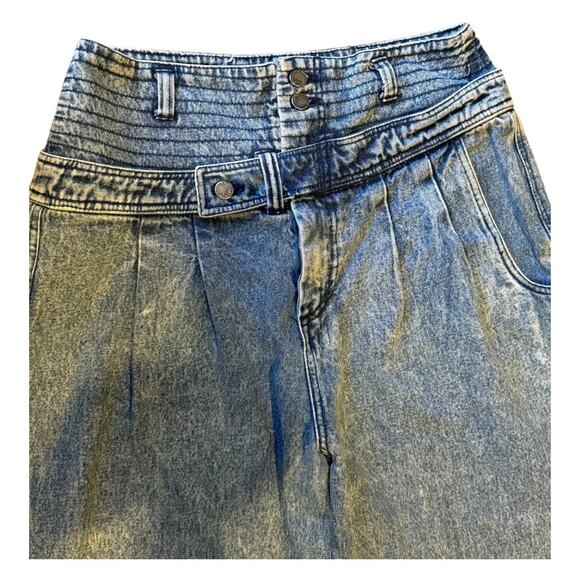 Vintage 80s Weathered Blues High Waisted Acid Wash Mom Jeans size large - Picture 16 of 16